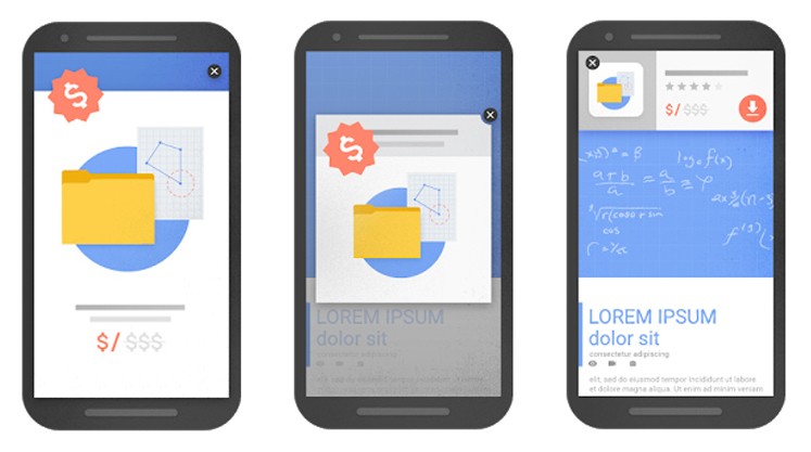 تفاوت تبلیغات بینابینی، در مقایسه با یک تبلیغ پاپ آپ و یک آگهی بنری