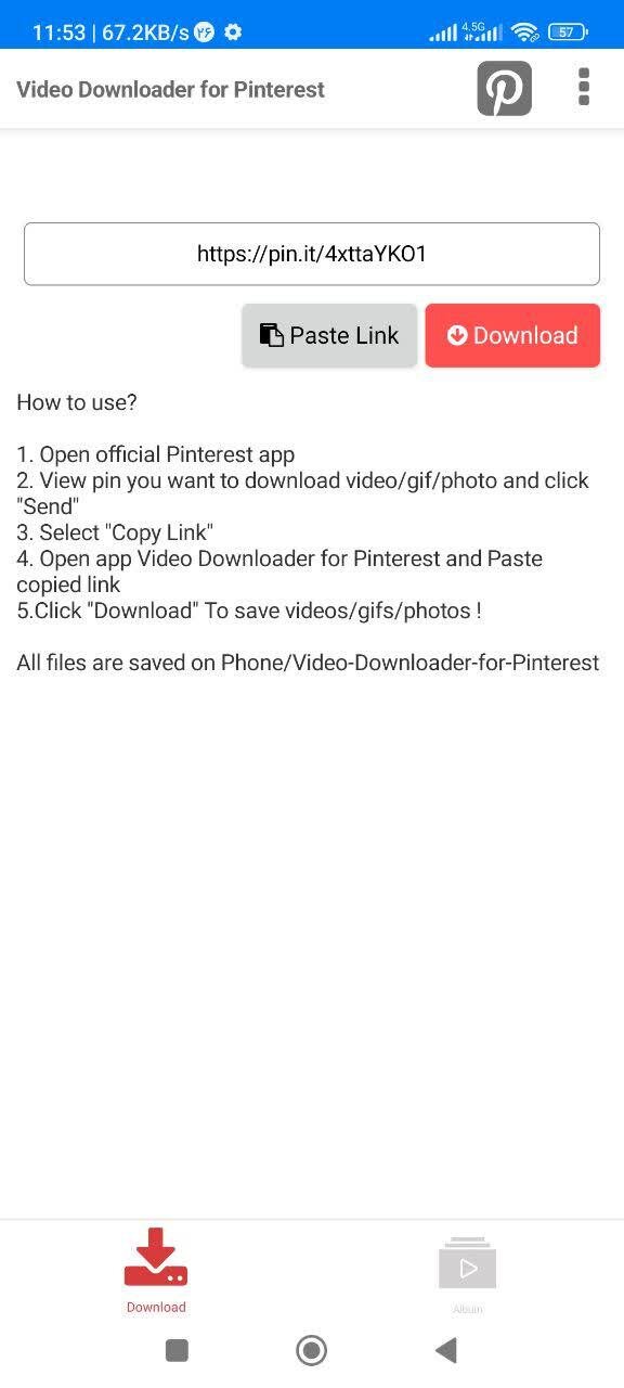 دانلود ویدئو از پینترست با نرم افزار