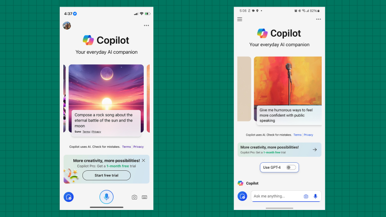 دسترسی به Copilot از طریق اپلیکیشن