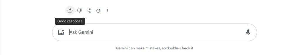 لایک یا دیسلایک در گوگل جمینای