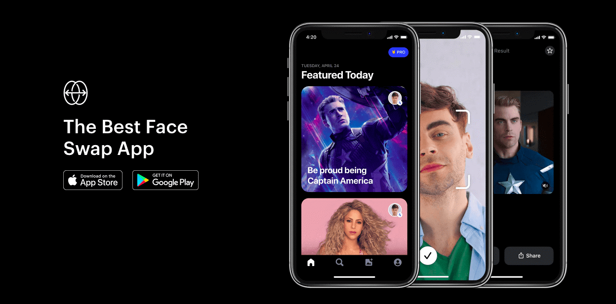 تغییر چهره در فیلم با هوش مصنوعی Reface