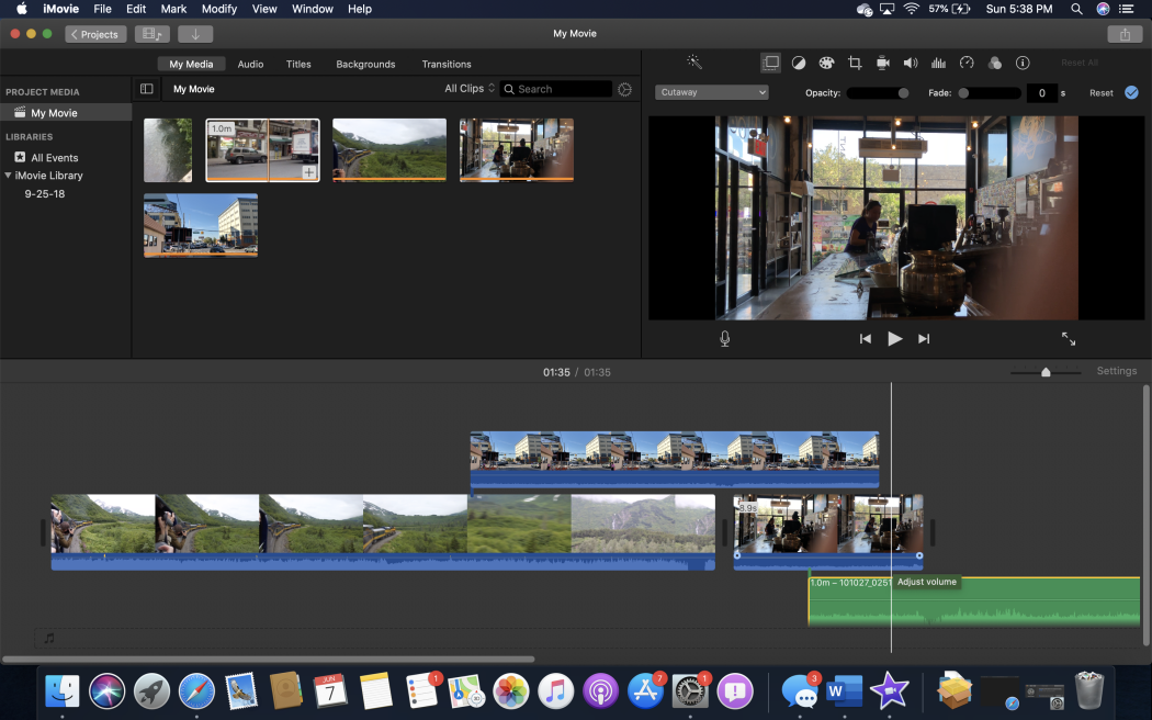 نرم‌افزار تدوین فیلم iMovie