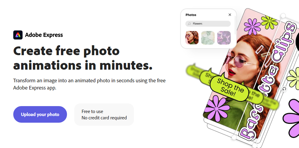 ابزار متحرک‌کردن عکس با هوش مصنوعی Adobe Express