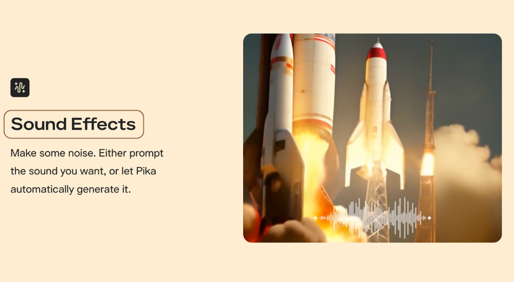 افکت‌های صوتی در هوش مصنوعی Pika