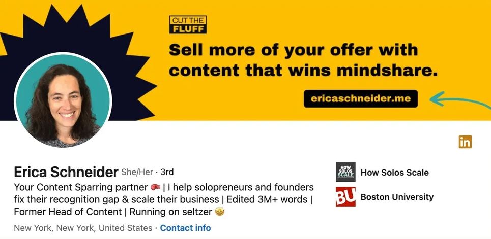 تصویر عنوان لینکدین اریکا اشنایدر