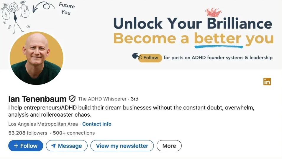 تصویر عنوان لینکدین ایان تننبام