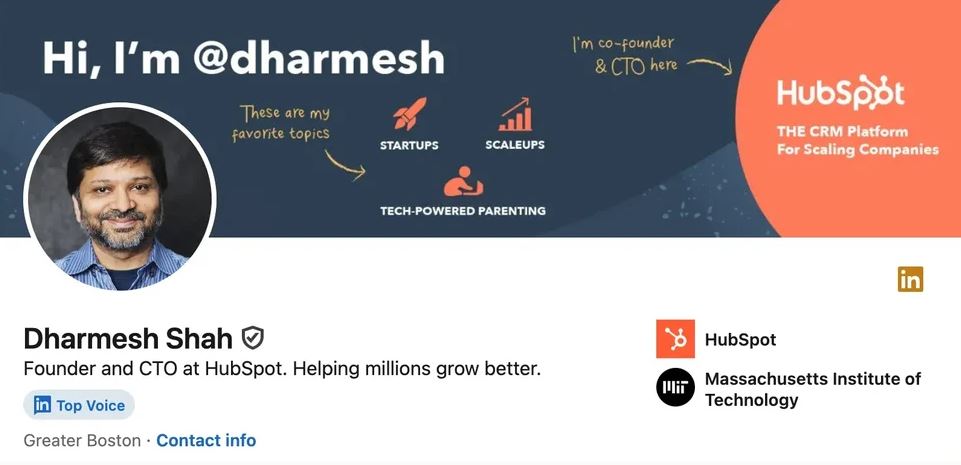 تصویر عنوان لینکدین دارمش شاه